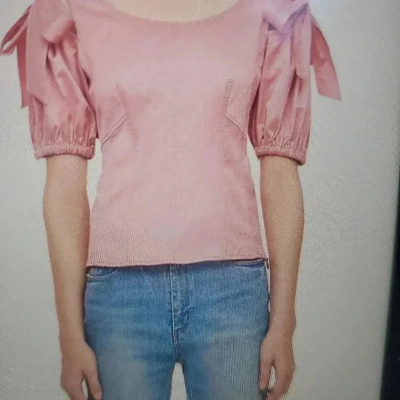 REBECCA TAYLOR SATEEN TOP - Picture 2 of 7